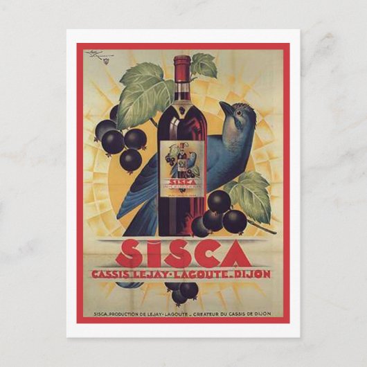 Carte Postale Annonce Vintage Sisca (Devant)