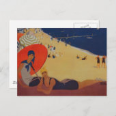 Carte Postale Annonce vintage Voyage Plage (Devant / Derrière)