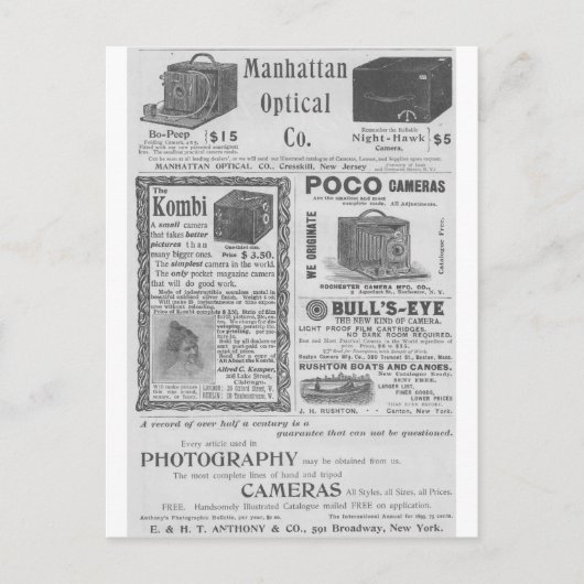 Carte Postale Annonces de caméra (Devant)