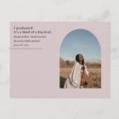 Carte Postale Annonces de diplômés d'Arc photo minimal moderne (Devant)