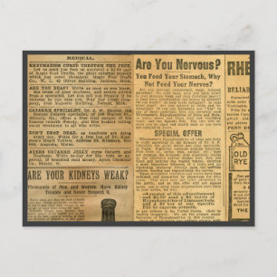 Carte Postale Annonces Médicales 1907