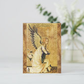 Carte Postale ANNONCIATION ANGEL Parchemin (Debout devant)