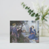 Carte Postale Annonciation de John William Waterhouse (Debout devant)