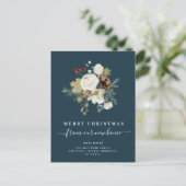 Carte Postale annonciation de noël florale joyeuse (Debout devant)