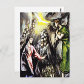 Carte Postale Annonciation d'El Greco Vierge Marie (Devant / Derrière)