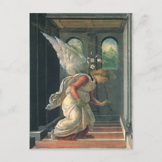 Carte Postale Annonciation (détail ange) par Sandro Botticelli (Devant)