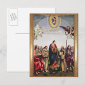 Carte Postale Annonciation et saints, 1500 (Devant / Derrière)