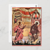 Carte Postale Annonciation Icône byzantine chrétienne orthodoxe (Devant / Derrière)