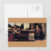 Carte Postale Annonciation Leonardo Da Vinci (Devant / Derrière)