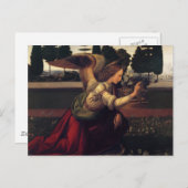 Carte Postale Annonciation Leonardo DaVinci - Angel (Devant / Derrière)