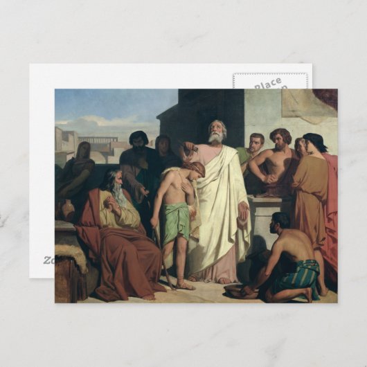 Carte Postale Annotation de David par Saül, 1842 (Devant / Derrière)