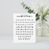 Carte Postale Ann's Angles I - Zazzle Font Sampler avec guide (Debout devant)