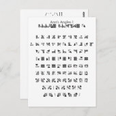Carte Postale Ann's Angles I - Zazzle Font Sampler avec guide (Devant / Derrière)