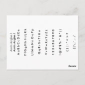 Carte Postale Ann's Angles I - Zazzle Font Sampler avec guide (Dos)