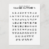 Carte Postale Ann's Angles I - Zazzle Font Sampler avec guide (Devant)