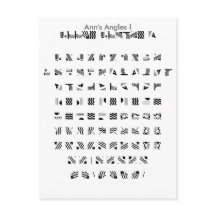 Ann's Angles I - Zazzle Font Sampler avec guide