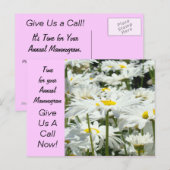 Carte postale annuelle de mammographie rappeur Fem (Devant / Derrière)