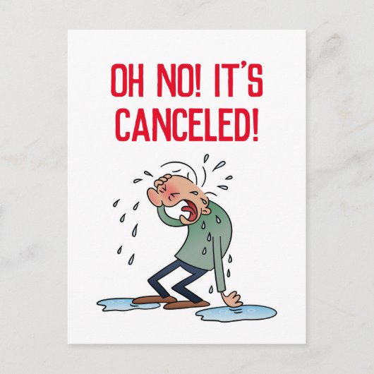 Carte Postale Annulation du dessin de l'événement d'annulation r (Devant)