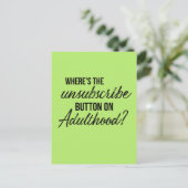 Carte Postale Annuler l'abonnement Bouton personnaliser de devis (Debout devant)