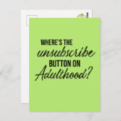 Carte Postale Annuler l'abonnement Bouton personnaliser de devis (Devant / Derrière)