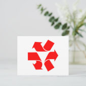 Carte Postale Annuler le recyclage du symbole (Debout devant)
