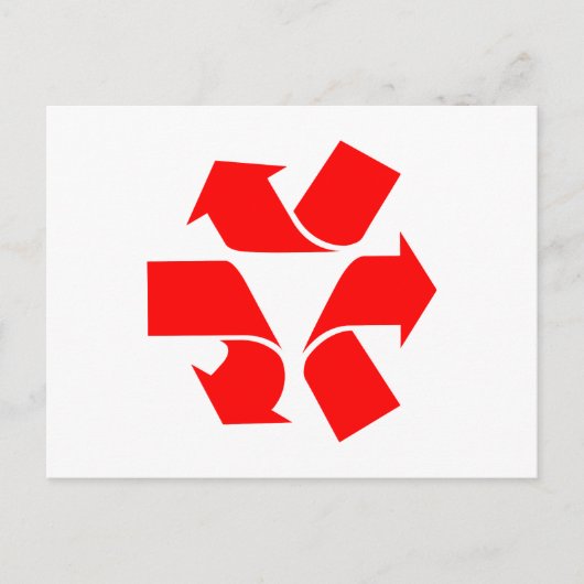 Carte Postale Annuler le recyclage du symbole (Devant)