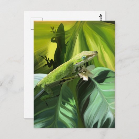 Carte Postale Anole Lizard (Devant / Derrière)