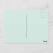 Carte Postale Anolis vert avec fuchsias (Dos)