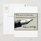 Carte Postale Anonymous était une femme (Devant / Derrière)