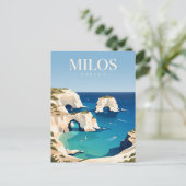 Carte Postale Anse Kleftiko Milos Grèce (Debout devant)