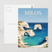 Carte Postale Anse Kleftiko Milos Grèce (Devant / Derrière)