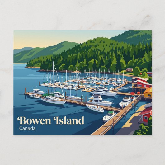 Carte Postale Anse Snug, île Bowen Canada (Devant)
