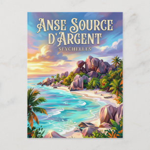 Carte Postale Anse Source d'Argent Seychelles