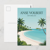 Carte Postale Anse Volbert, île de Praslin Seychelles (Devant / Derrière)