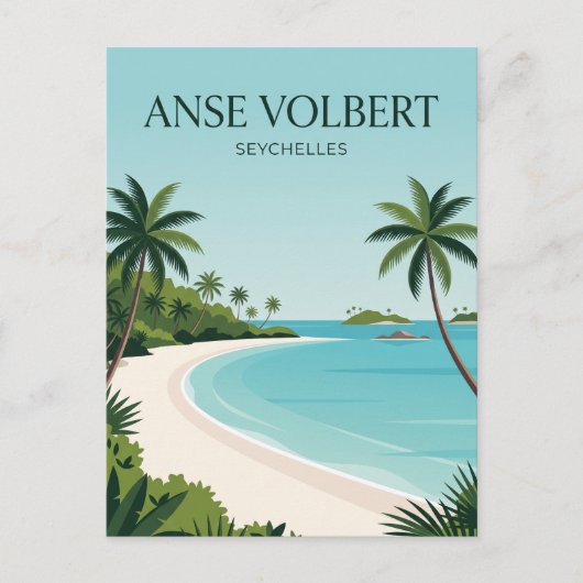Carte Postale Anse Volbert, île de Praslin Seychelles (Devant)