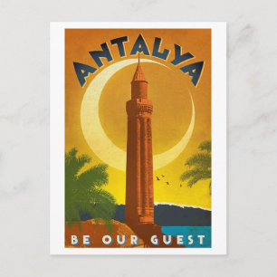 Carte Postale Antalya été, Turquie, mer Méditerranée, vintage