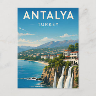 Carte Postale 🌊 Antalya Turquie Côte Méditerranéenne Et Cascade