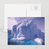 Carte Postale Antarctique. Sauvages de glace antarctique (Devant / Derrière)