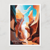 Carte Postale Antelope Canyon Arizona Illustration de voyage (Devant)