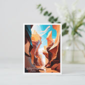 Carte Postale Antelope Canyon Arizona Illustration de voyage (Debout devant)