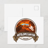 Carte Postale Antelope Canyon Arizona Travel Badge (Devant / Derrière)