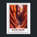 Carte Postale Antelope Canyon Navajo Nation Art Déco<br><div class="desc">OEuvre d'art déco du canyon d'Antelope sur le territoire de la Nation Navajo en dehors de Page,  AZ</div>