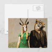 Carte Postale Antelope et le Tigre (Devant / Derrière)