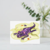 Carte Postale Anteosaurus prenant un bain de soleil avec des éco (Debout devant)