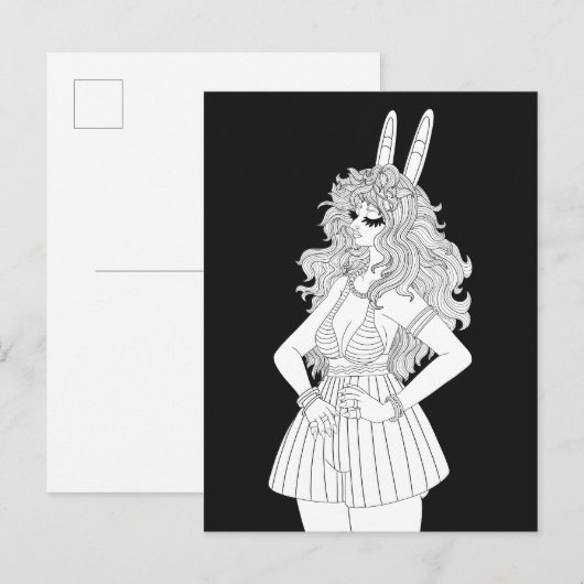 Carte Postale Anthro de lapin (Devant / Derrière)