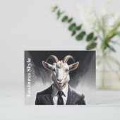 Carte Postale Anthropomorphic goat businessman headshot (Debout devant)