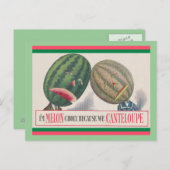 CARTE POSTALE ANTHROPOMORPHIQUE Melons Pun (Devant / Derrière)