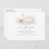 Carte Postale Anthuriums blancs et Grass Pampas Enregistrer la d (Devant / Derrière)