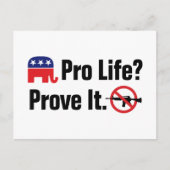 Carte Postale ANTI-AVORTEMENT ? Prouver - Interdire les armes d' (Devant)