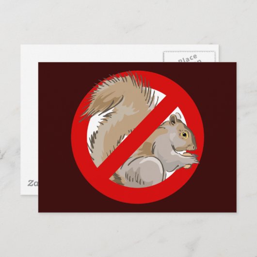 Carte Postale Anti-écureuil (Devant / Derrière)